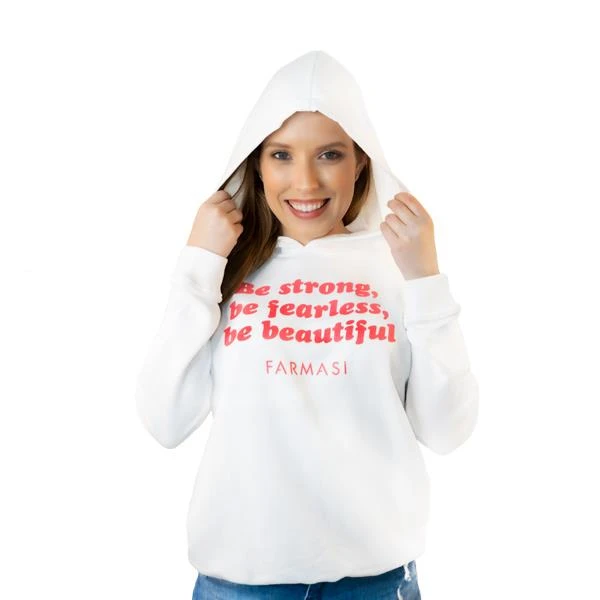Farmasi White Hooded Sweatshirt - XXL